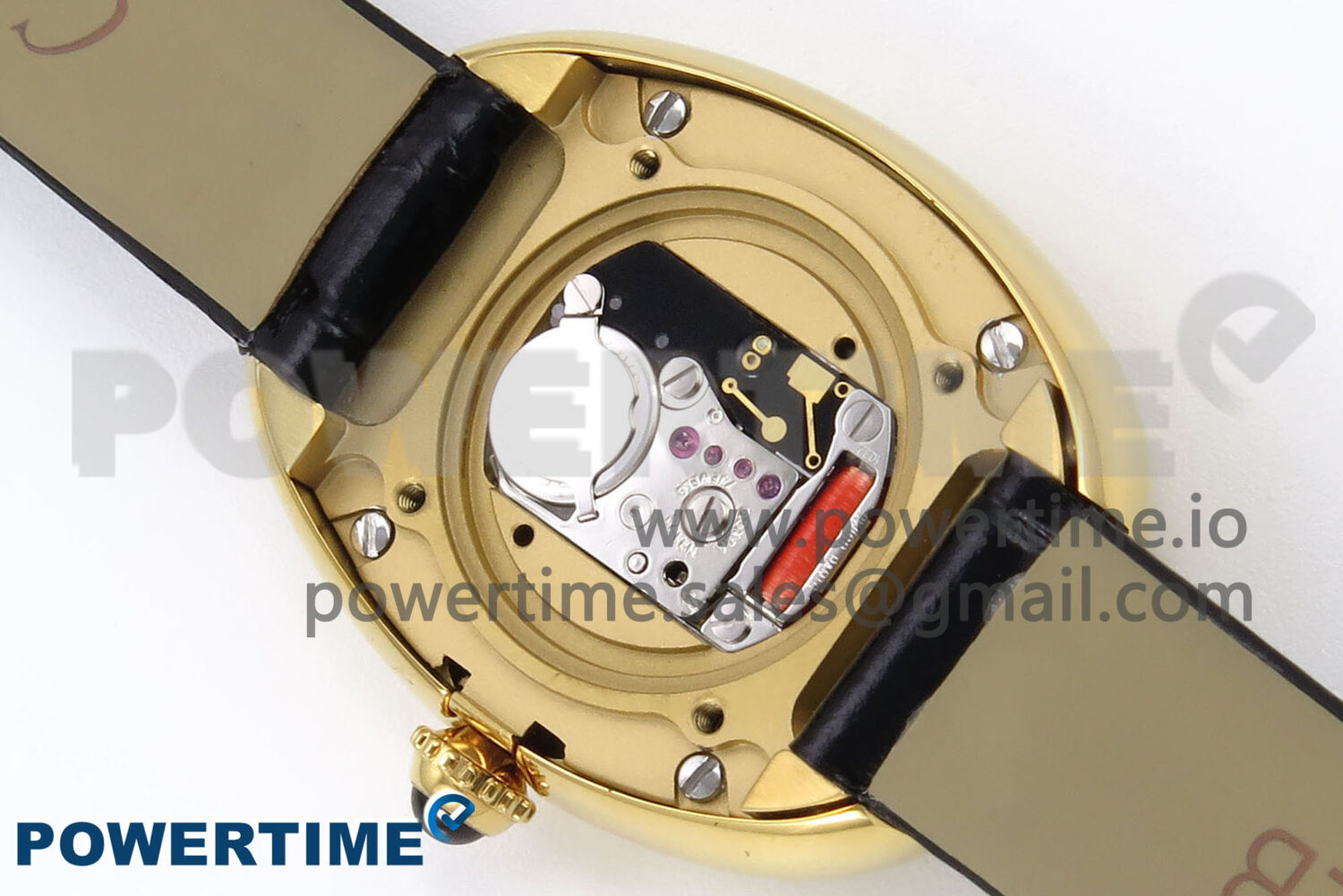 Baignoire Watch YG AF 1:1 Best Edition White Dial on Black Croco Strap RONDA Quartz - Image 9