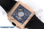 Square Bang Unico 42mm RG BBF 1:1 Best Edition Skeleton Dial on Blue Rubber Strap A1280 - Image 8