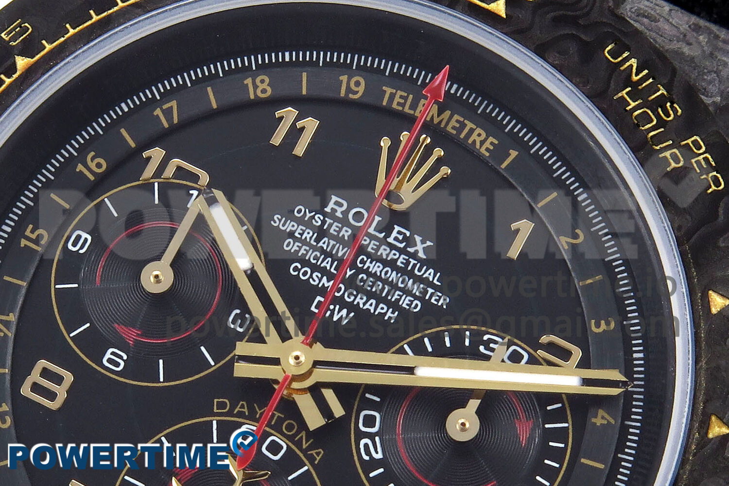 Daytona DIW Black Carbon DIWF Best Edition Black/Red Dial on Black Nylon Strap SH4130 - Image 4