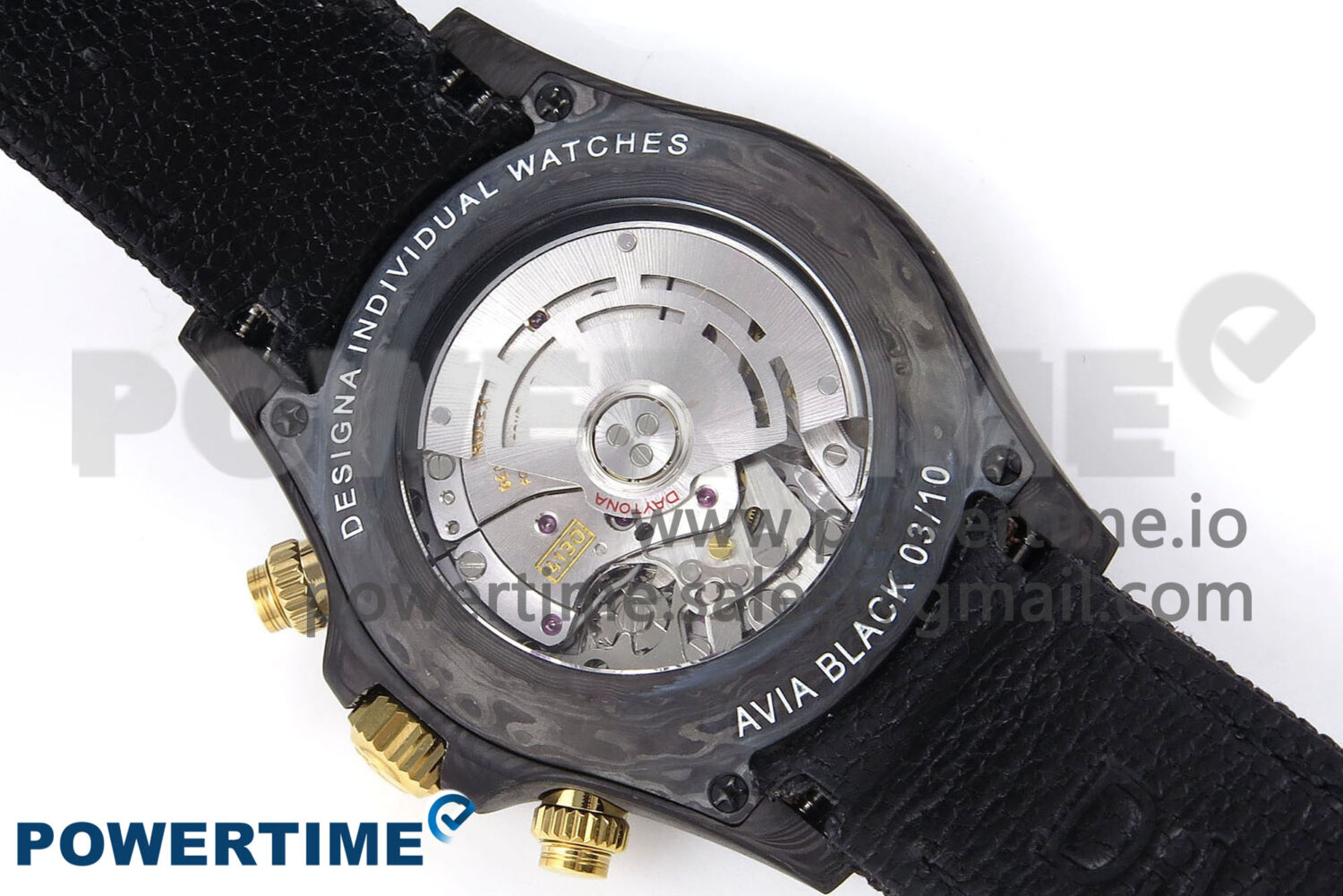 Daytona DIW Black Carbon DIWF Best Edition Black/Red Dial on Black Nylon Strap SH4130 - Image 8