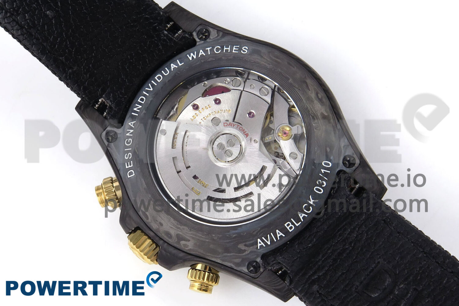 Daytona DIW Black Carbon DIWF Best Edition Black/Red Dial on Black Nylon Strap SH4130 - Image 9