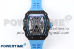 RM053-01 Real Forge Carbon JBF Best Edition Skeleton Dial on Blue Rubber Strap Asian Movement