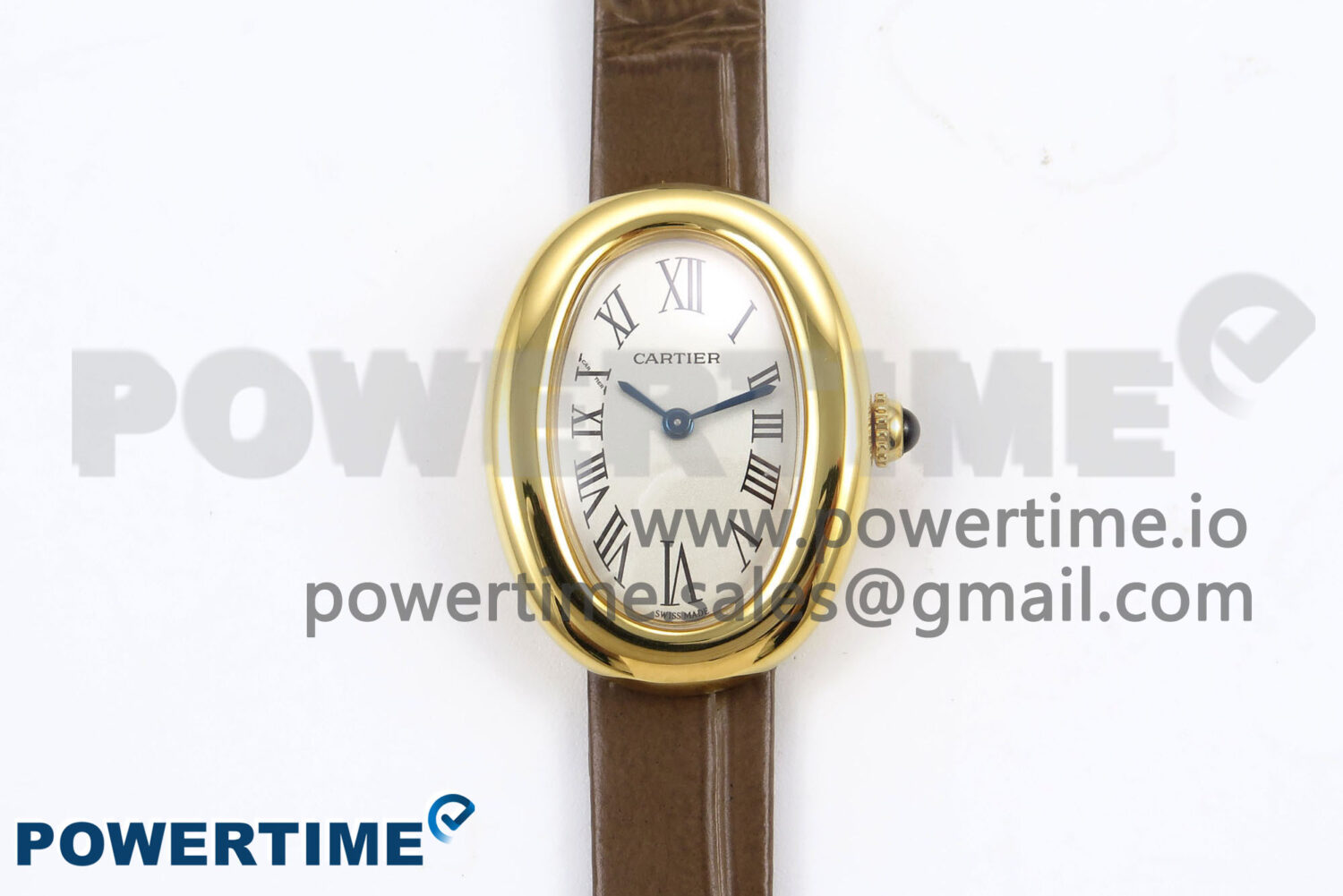 Baignoire Watch YG AF 1:1 Best Edition White Dial on Brown Croco Strap RONDA Quartz - Image 1