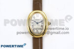 Baignoire Watch YG AF 1:1 Best Edition White Dial on Brown Croco Strap RONDA Quartz