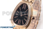 Serpenti Seduttori Watch RG BVF 1:1 Best Edition Black Dial Diamonds Bezel on RG Bracelet Swiss Quartz - Image 2