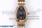 Serpenti Seduttori Watch RG BVF 1:1 Best Edition Black Dial Diamonds Bezel on RG Bracelet Swiss Quartz