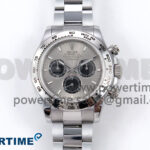 Daytona 126509 QF 1:1 Best Edition Gray/Black Dial on SS Braclet SH4131 V6 (Gain Weight）
