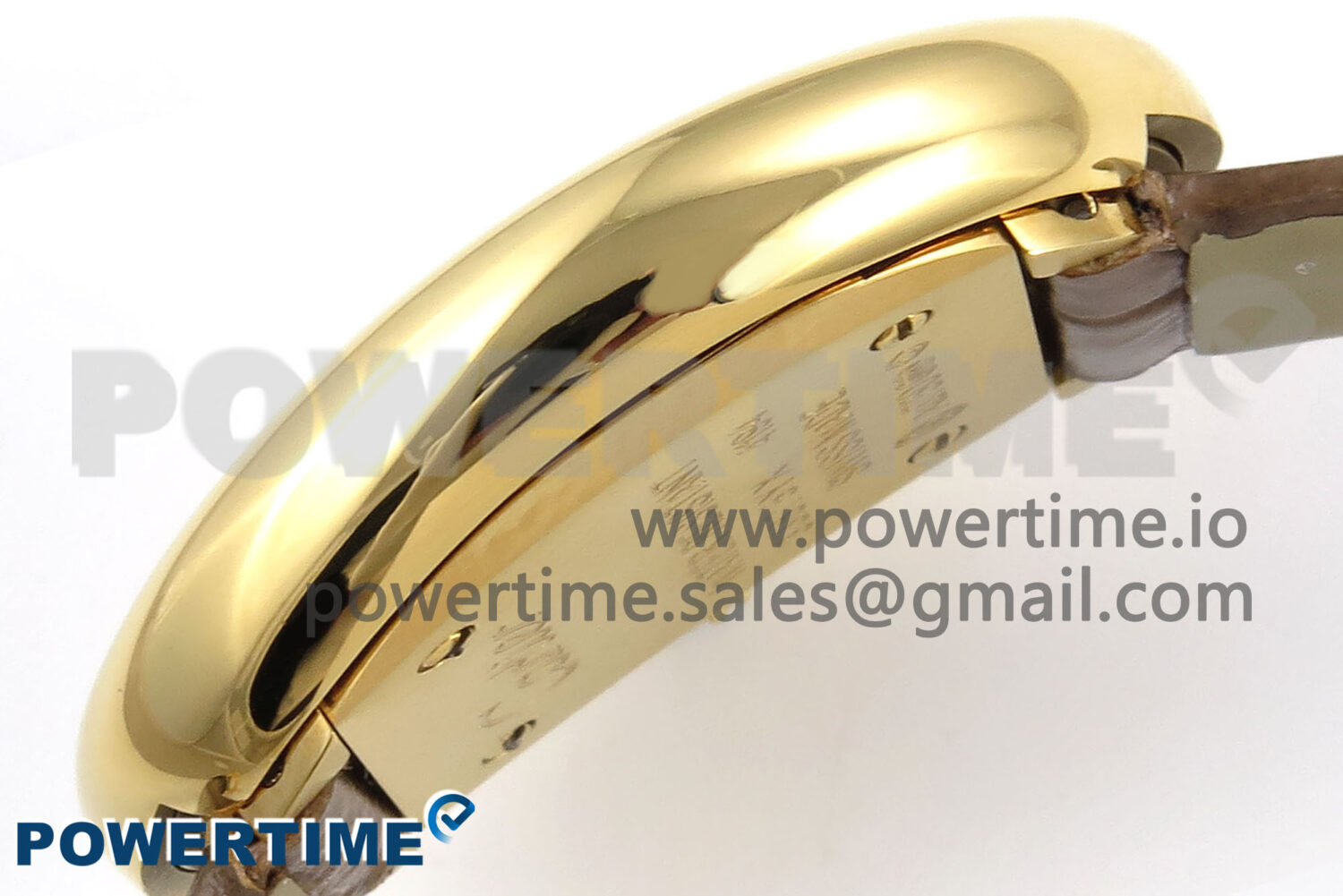 Baignoire Watch YG AF 1:1 Best Edition White Dial on Brown Croco Strap RONDA Quartz - Image 7