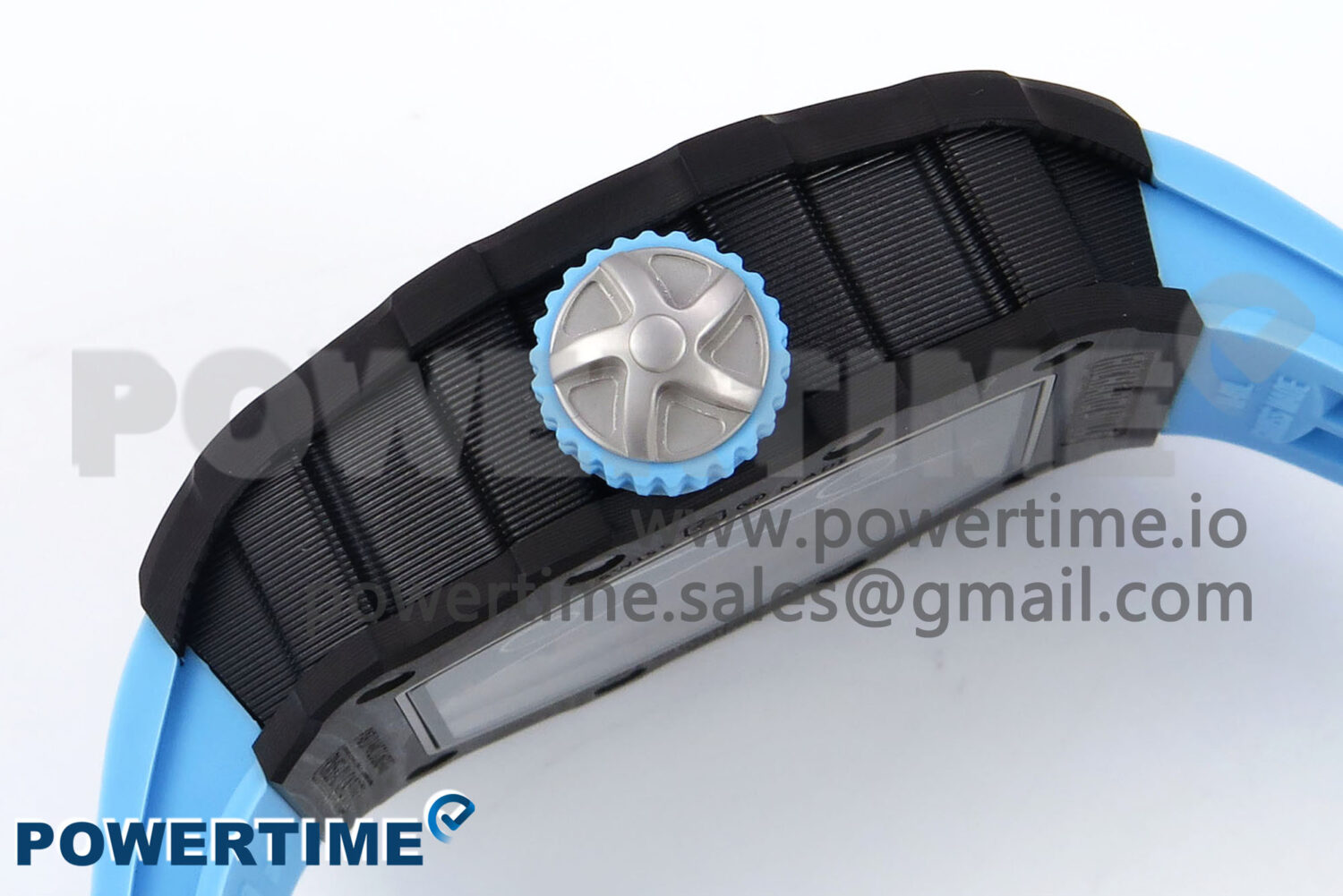 RM053-01 Real Forge Carbon JBF Best Edition Skeleton Dial on Blue Rubber Strap Asian Movement - Image 7