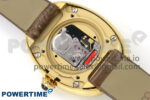Baignoire Watch YG AF 1:1 Best Edition White Dial on Brown Croco Strap RONDA Quartz - Image 9