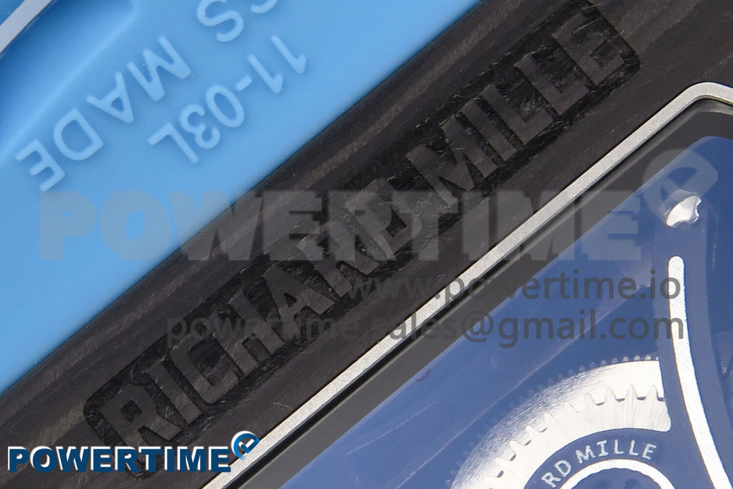 RM053-01 Real Forge Carbon JBF Best Edition Skeleton Dial on Blue Rubber Strap Asian Movement - Image 9