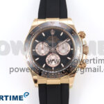 Daytona 126515 APSF 1:1 Best Edition Black/RG Stick Dial on Oysterflex Rubber Strap SH4131 (Gain Weight)