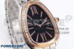 Serpenti Seduttori Watch RG BVF 1:1 Best Edition Black Dial Diamonds Bezel on SS Bracelet Swiss Quartz - Image 3