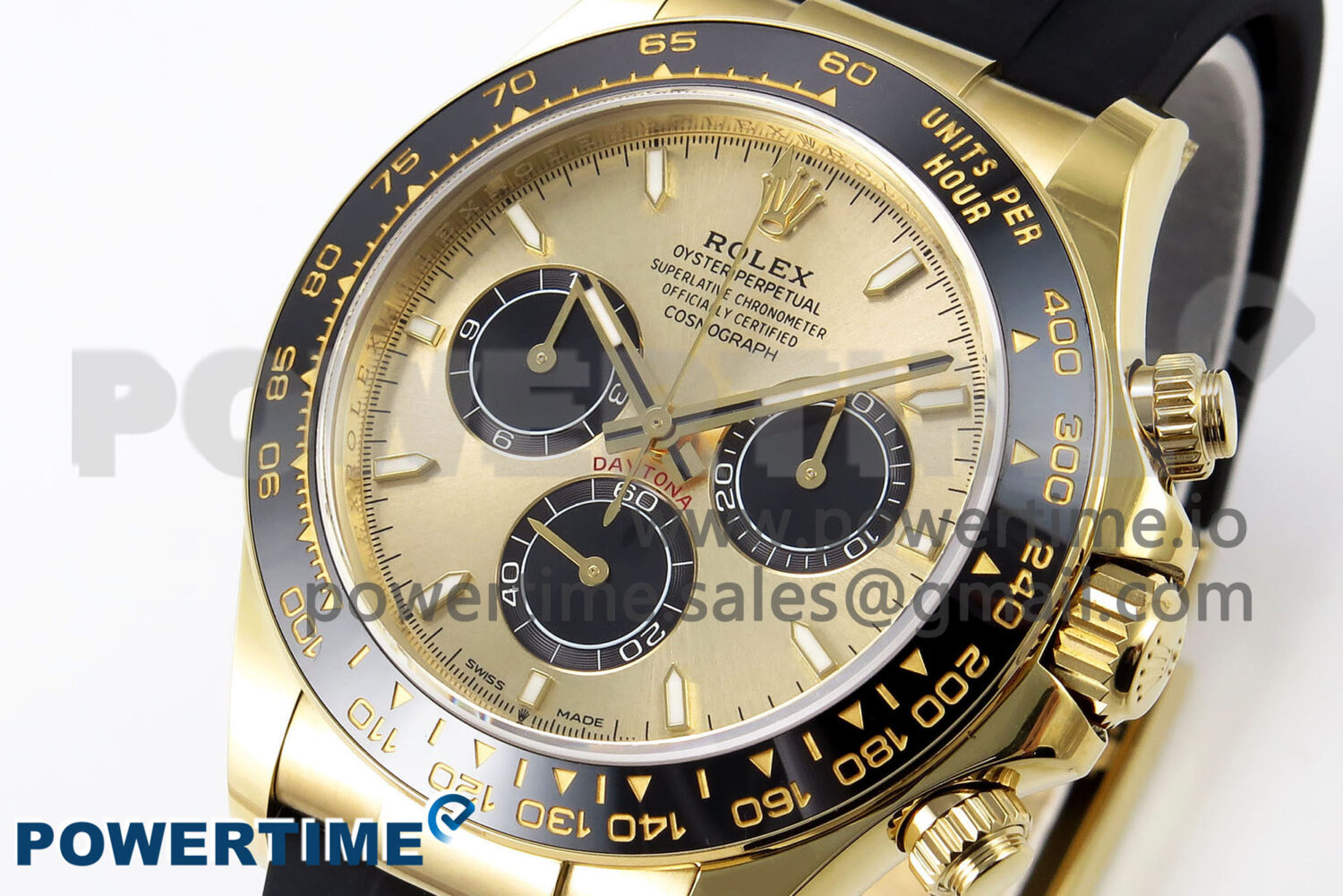 Daytona 126518LN APF 1:1 Best Edition 904L Steel YG Dial on Black Rubber Strap DD4131 - Image 3