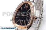Serpenti Seduttori Watch RG BVF 1:1 Best Edition Black Dial Diamonds Bezel on SS Bracelet Swiss Quartz - Image 2