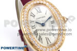 Baignoire Watch RG AF 1:1 Best Edition White Dial Diamonds Bezel on Red Croco Strap RONDA Quartz - Image 2