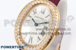 Baignoire Watch RG AF 1:1 Best Edition White Dial Diamonds Bezel on Red Croco Strap RONDA Quartz - Image 3