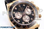 Daytona 126515 APSF 1:1 Best Edition Black/RG Diamonds Dial on Oysterflex Rubber Strap SH4131 (Gain Weight) - Image 2