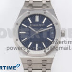 Royal Oak 41mm 15510 “50th Anniversary” SS IPF 1:1 Best Edition Blue Textured Dial on SS Bracelet SA4302 Super Clone