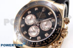 Daytona 126515 APSF 1:1 Best Edition Black/RG Diamonds Dial on Oysterflex Rubber Strap SH4131 (Gain Weight) - Image 3