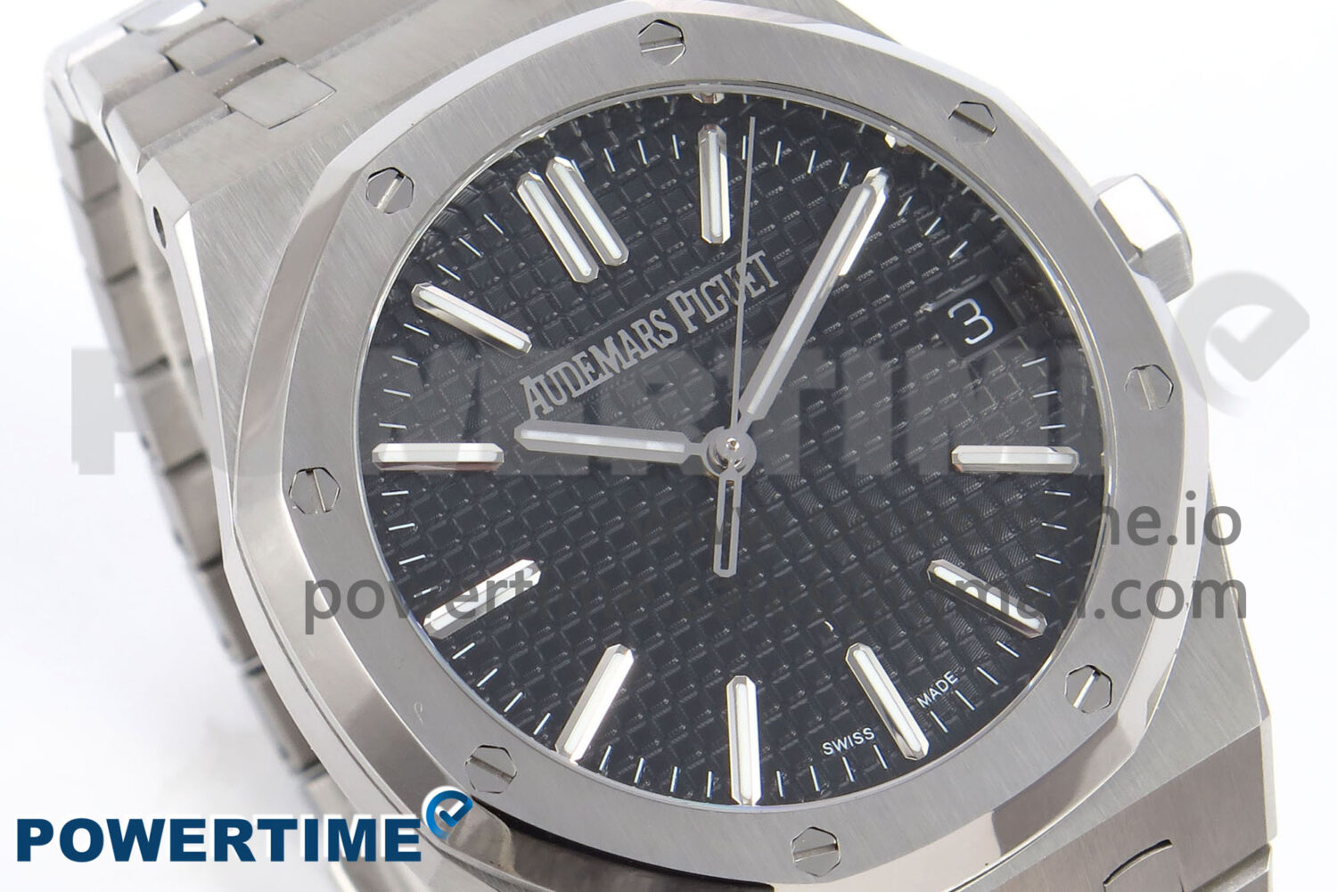 Royal Oak 41mm 15510 “50th Anniversary” SS IPF 1:1 Best Edition Black Textured Dial on SS Bracelet SA4302 Super Clone - Image 2