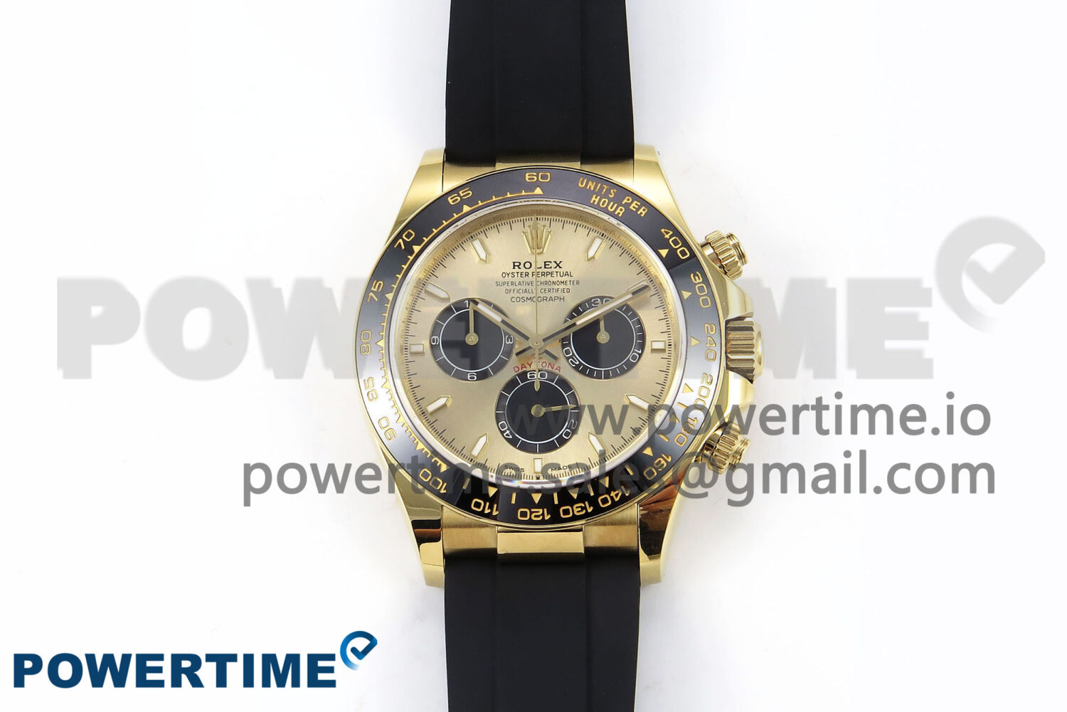 Daytona 126518LN APF 1:1 Best Edition 904L Steel YG Dial on Black Rubber Strap DD4131 - Image 1