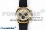 Daytona 126518LN APF 1:1 Best Edition 904L Steel YG Dial on Black Rubber Strap DD4131