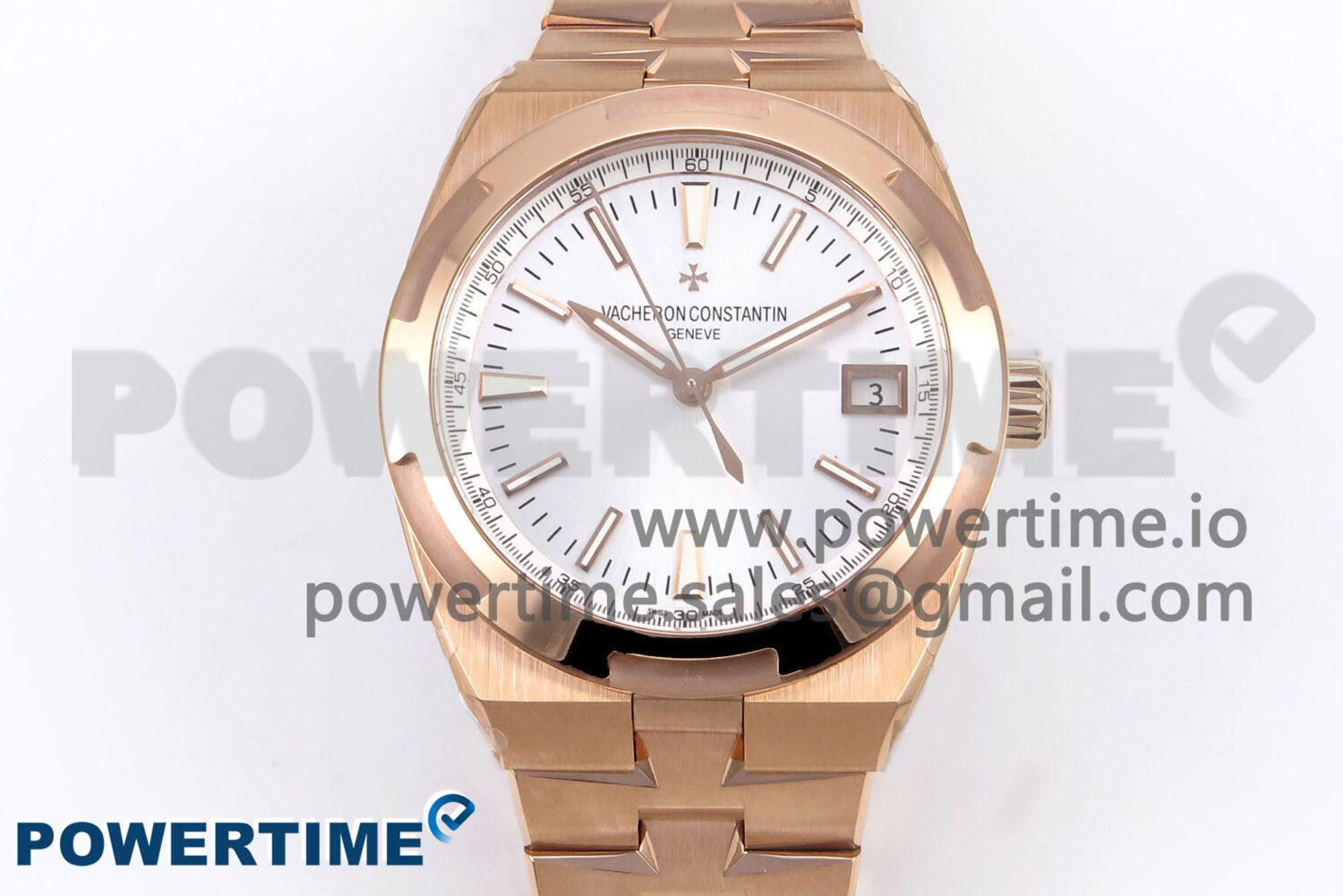 Overseas 4500V RG 8F 1:1 Best Edition White Dial on RG Bracelet A5100 - Image 1