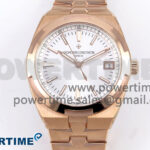 Overseas 4500V RG 8F 1:1 Best Edition White Dial on RG Bracelet A5100