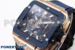 Square Bang Unico 42mm RG/Ceramic BBF 1:1 Best Edition Skeleton Dial on Blue Rubber Strap A1280 - Image 2