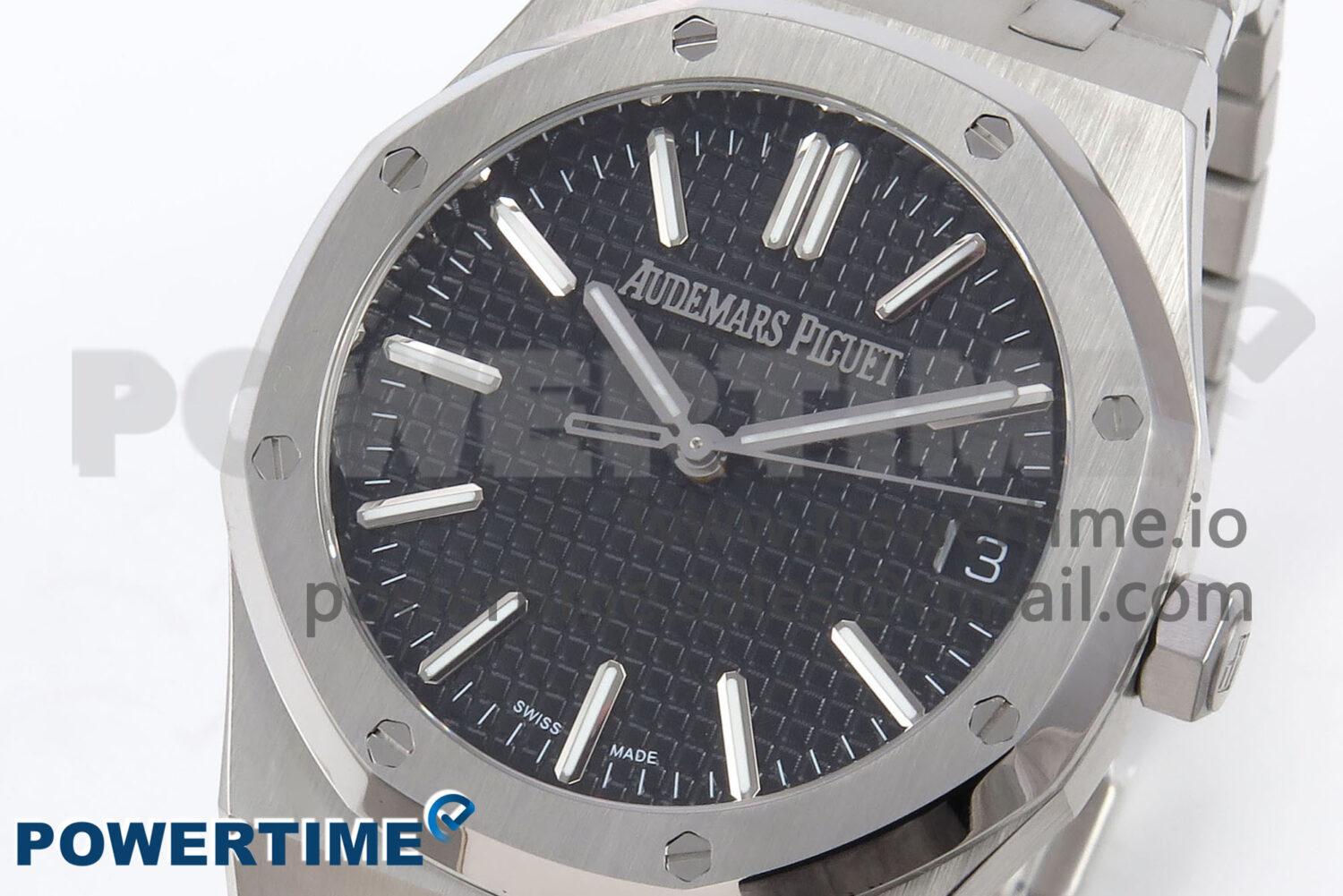 Royal Oak 41mm 15510 “50th Anniversary” SS IPF 1:1 Best Edition Black Textured Dial on SS Bracelet SA4302 Super Clone - Image 3