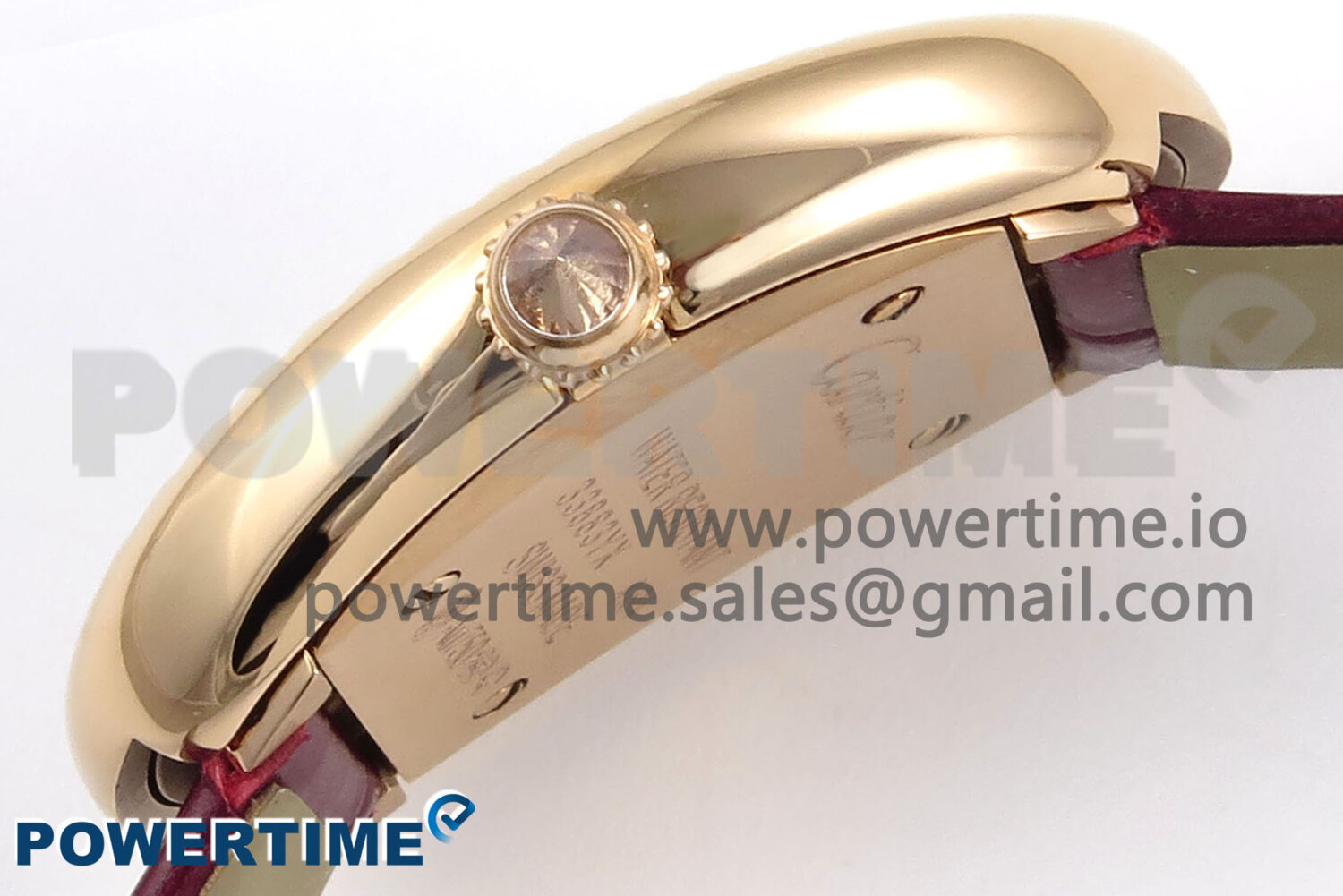 Baignoire Watch RG AF 1:1 Best Edition White Dial Diamonds Bezel on Red Croco Strap RONDA Quartz - Image 6