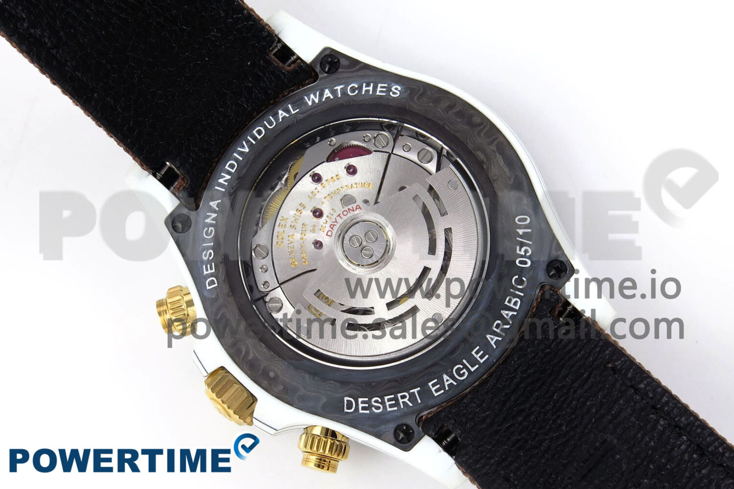 Daytona DIW White Carbon DIWF Best Edition Cream/Brown Dial on Brown Nylon Strap - Image 10