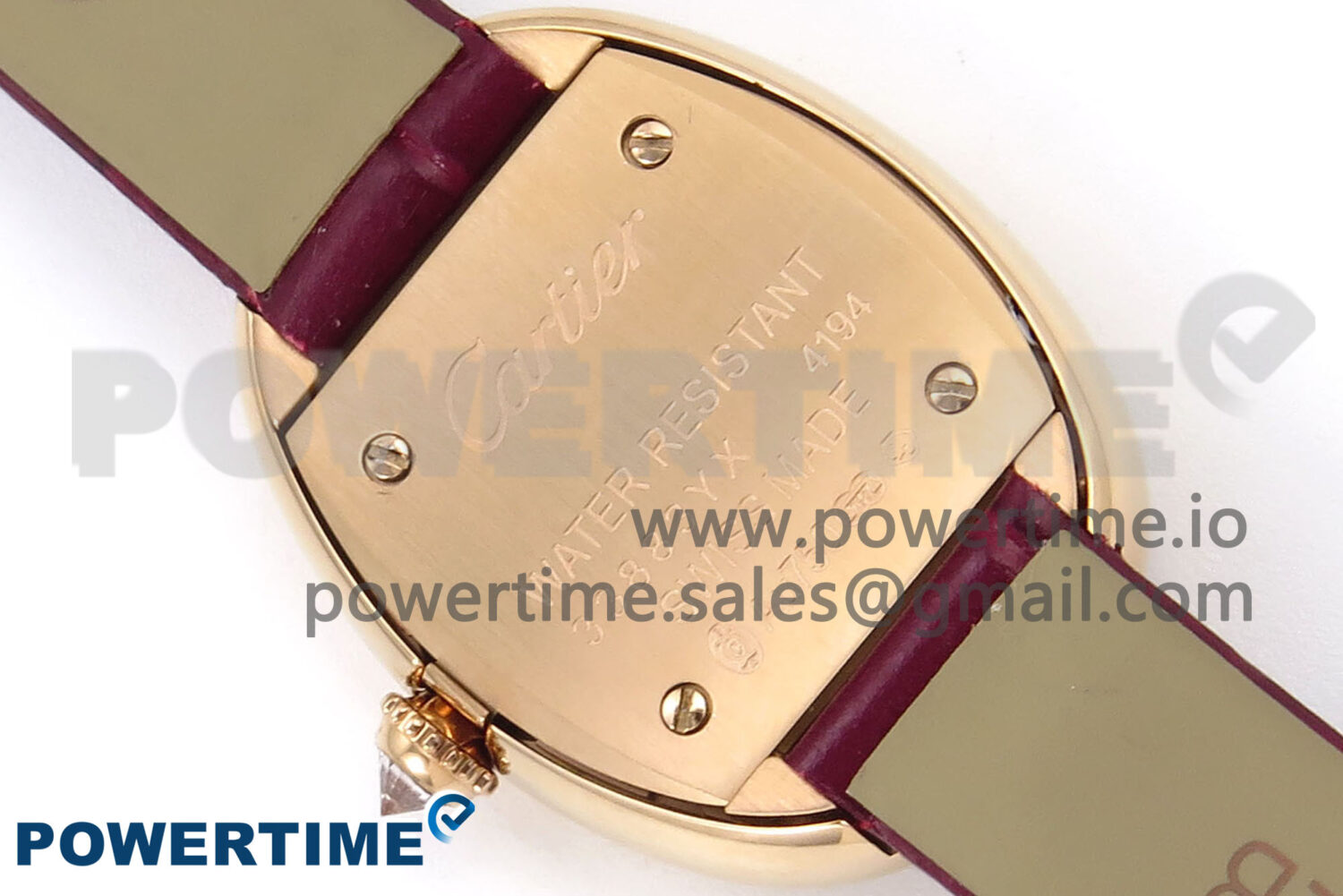 Baignoire Watch RG AF 1:1 Best Edition White Dial Diamonds Bezel on Red Croco Strap RONDA Quartz - Image 8