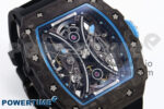 RM053-01 Real Forge Carbon JBF Best Edition Skeleton Dial on Black Rubber Strap Asian Movement - Image 3