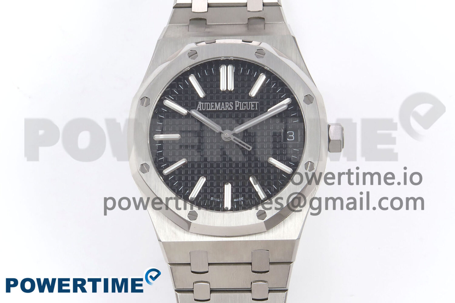 Royal Oak 41mm 15510 “50th Anniversary” SS IPF 1:1 Best Edition Black Textured Dial on SS Bracelet SA4302 Super Clone - Image 1