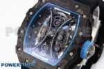 RM053-01 Real Forge Carbon JBF Best Edition Skeleton Dial on Black Rubber Strap Asian Movement - Image 2