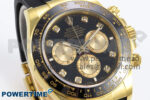 Daytona 116518 APSF 1:1 Best Edition Black/YG Dial on Oysterflex Rubber Strap SH4131 (Gain Weight) - Image 2