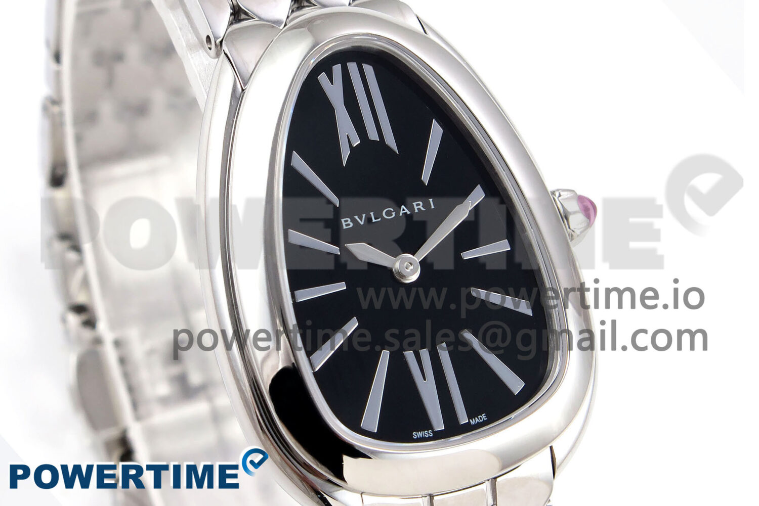 Serpenti Seduttori Watch SS BVF 1:1 Best Edition Black Dial on SS Bracelet Swiss Quartz - Image 3