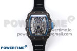 RM053-01 Real Forge Carbon JBF Best Edition Skeleton Dial on Black Rubber Strap Asian Movement