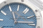 Royal Oak 41mm 15510 “50th Anniversary” SS IPF 1:1 Best Edition Light Blue Textured Dial on SS Bracelet SA4302 Super Clone - Image 4