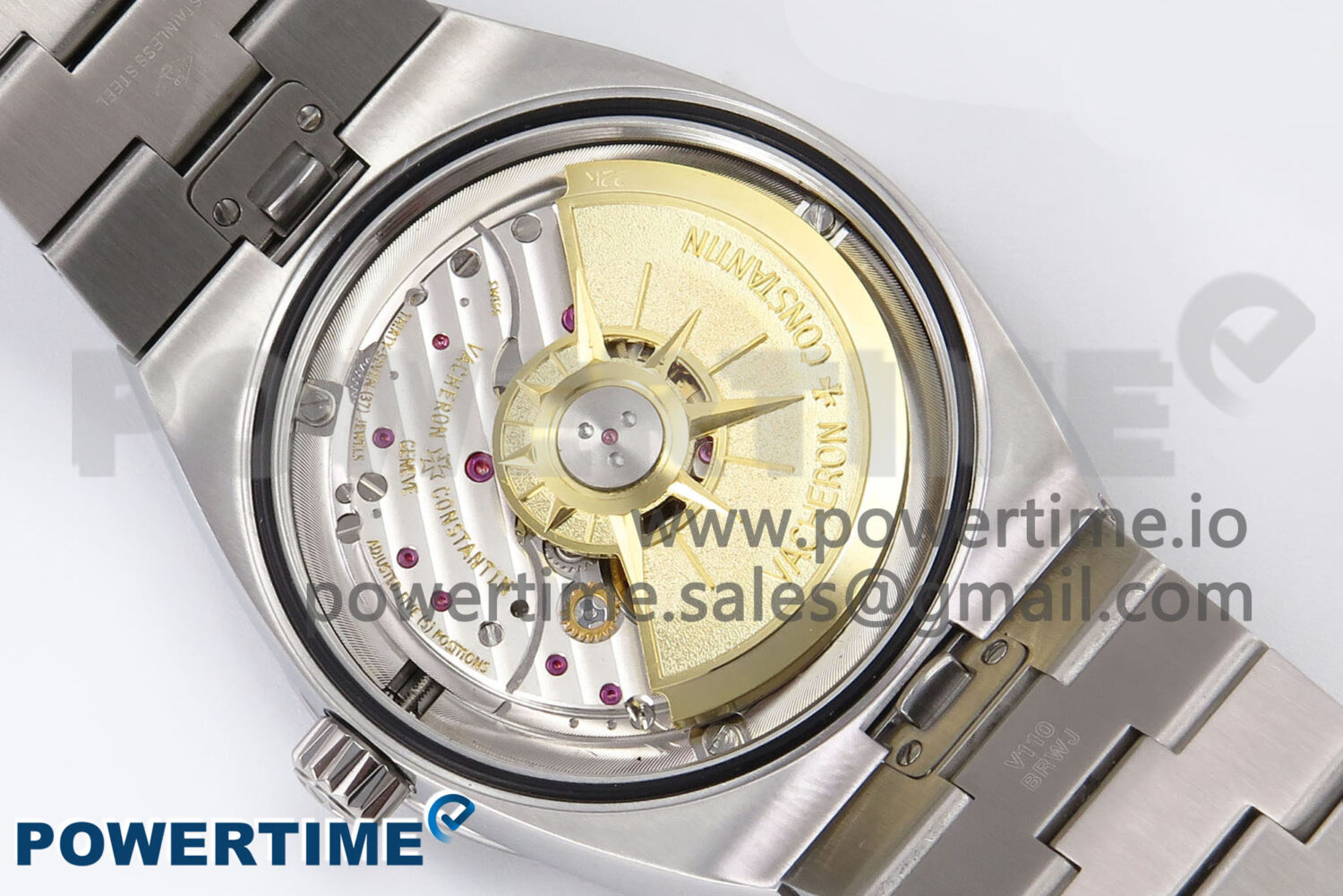 Overseas 4500V SS 8F 1:1 Best Edition Green Dial on SS Bracelet A5100 - Image 9