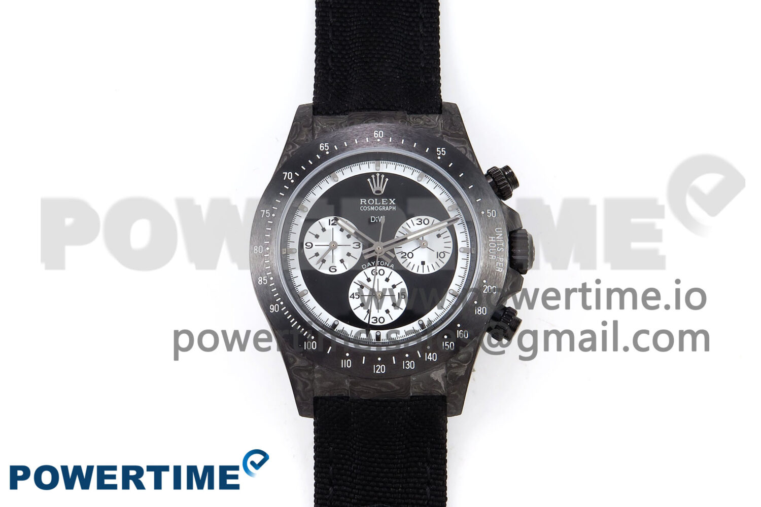 Daytona DIW Black Carbon DIWF Best Edition Black/White Dial on Black Nylon Strap SH4130 - Image 1