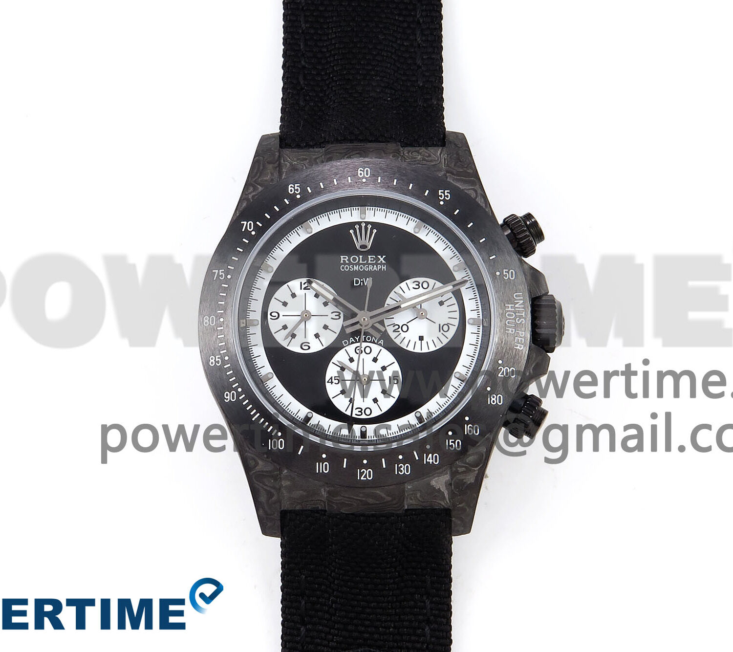 Daytona DIW Black Carbon DIWF Best Edition Black/White Dial on Black Nylon Strap SH4130