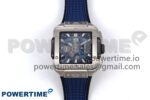 Square Bang Unico 42mm Ti BBF 1:1 Best Edition Skeleton Dial on Blue Rubber Strap A1280