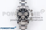 Daytona 126509 QF 1:1 Best Edition Black/Silver Diamonds Dial on SS Braclet SH4131 V6 (Gain Weight）