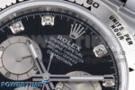 Daytona 126509 QF 1:1 Best Edition Black/Silver Diamonds Dial on SS Braclet SH4131 V6 (Gain Weight） - Image 4