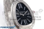 Serpenti Seduttori Watch SS BVF 1:1 Best Edition Black Dial Diamonds Bezel on SS Bracelet Swiss Quartz - Image 3