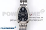 Serpenti Seduttori Watch SS BVF 1:1 Best Edition Black Dial Diamonds Bezel on SS Bracelet Swiss Quartz