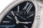 Serpenti Seduttori Watch SS BVF 1:1 Best Edition Black Dial Diamonds Bezel on SS Bracelet Swiss Quartz - Image 4